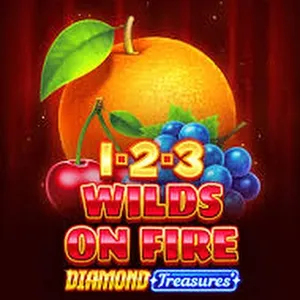 1 2 3 wilds on fire diamond treasures slot icon