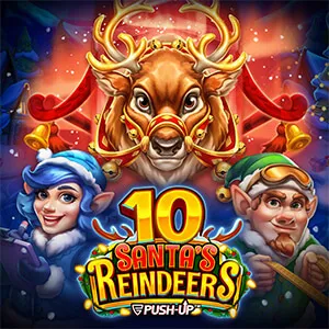10 santas reindeers slot icon