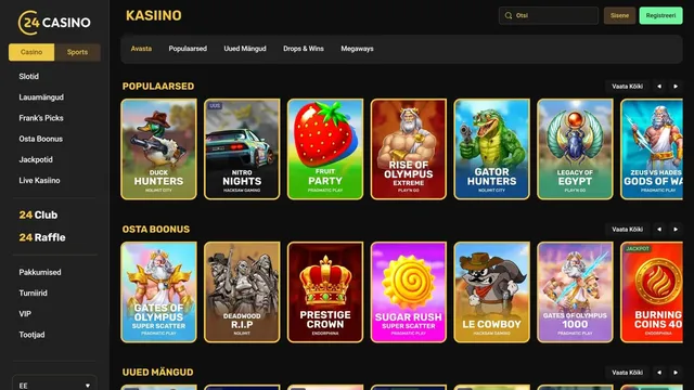 24casino kasiino mängud