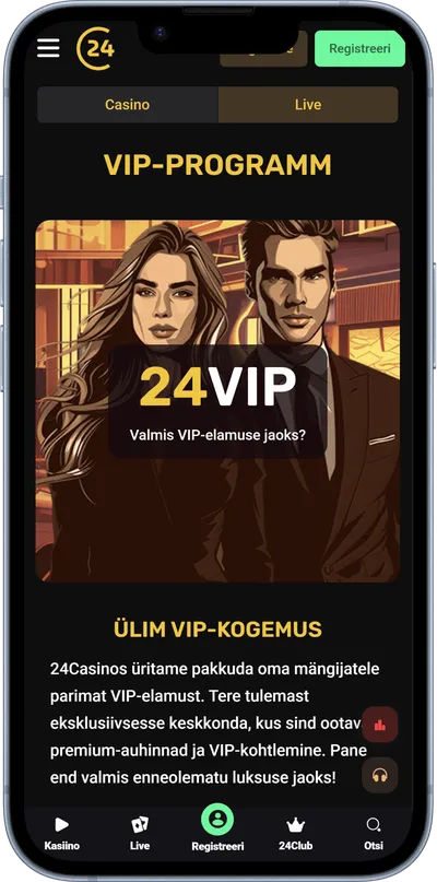 24casino mobiilne vaade vip programm