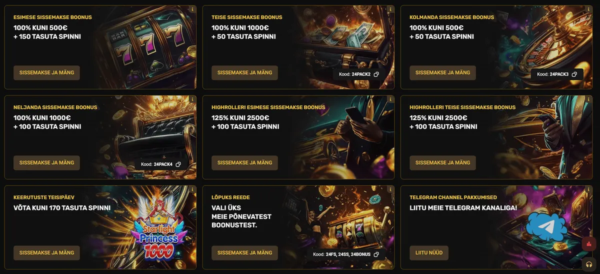 24casino pakkumised