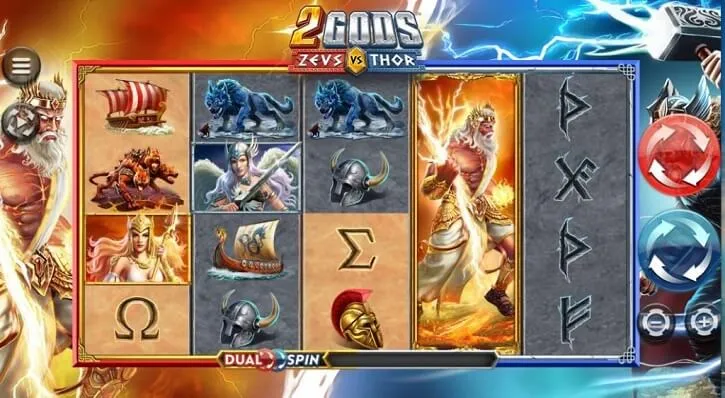 2gods zeus vs thor slot screen