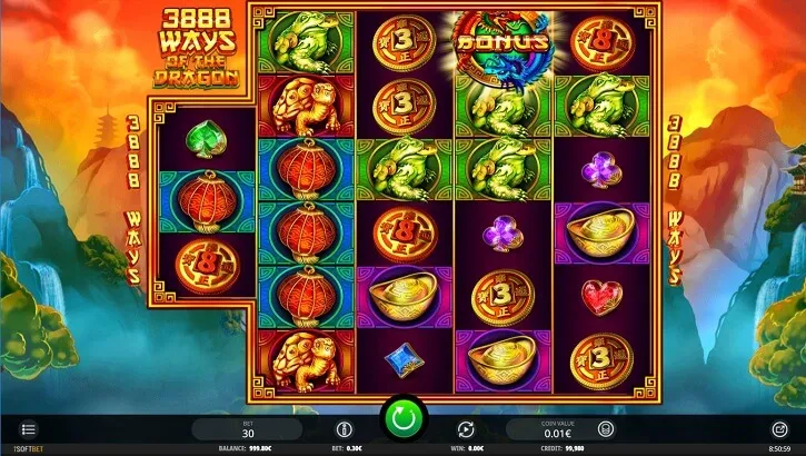 3888 ways dragon slot screen