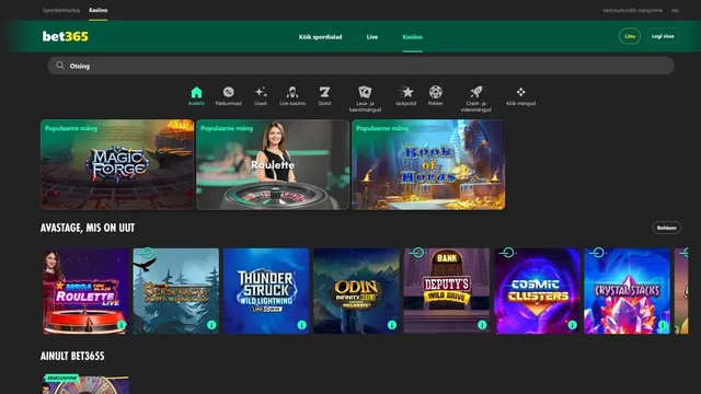 Bet365 kasiino veebileht