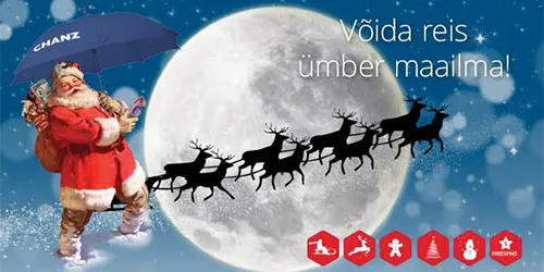 Chanzi jõuluhullus võida reis ümber maailma