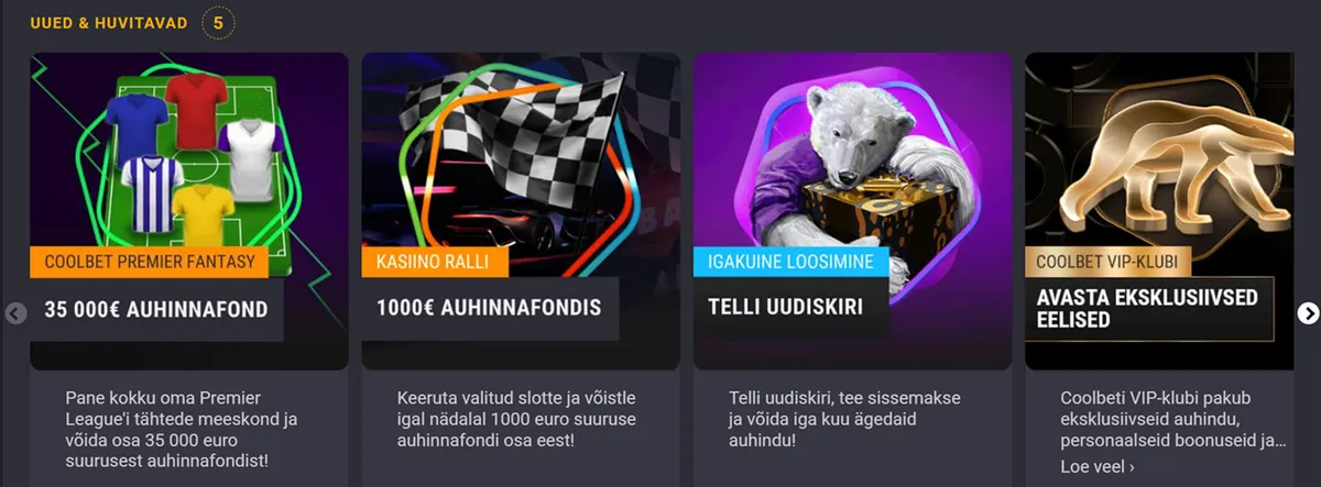 coolbet kasiino pakkumised