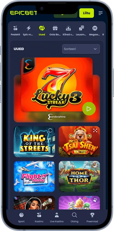 Epicbet kasiino mobiilne veebileht slotid