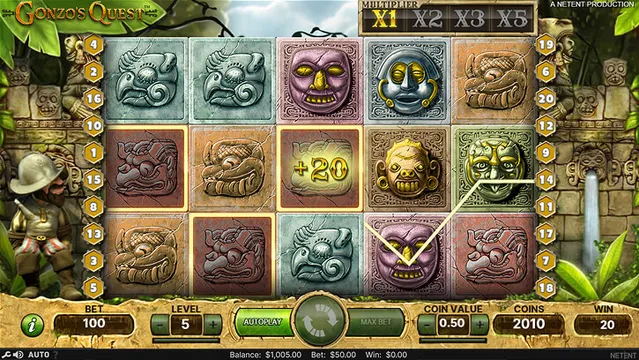 Gonzo’s Quest slot game screen