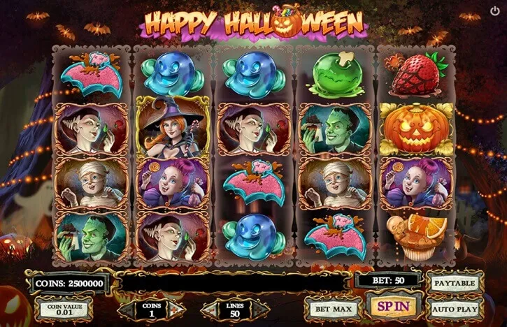 Happy Halloween slot screen