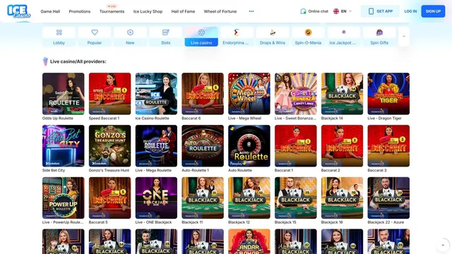 Ice casino live casino