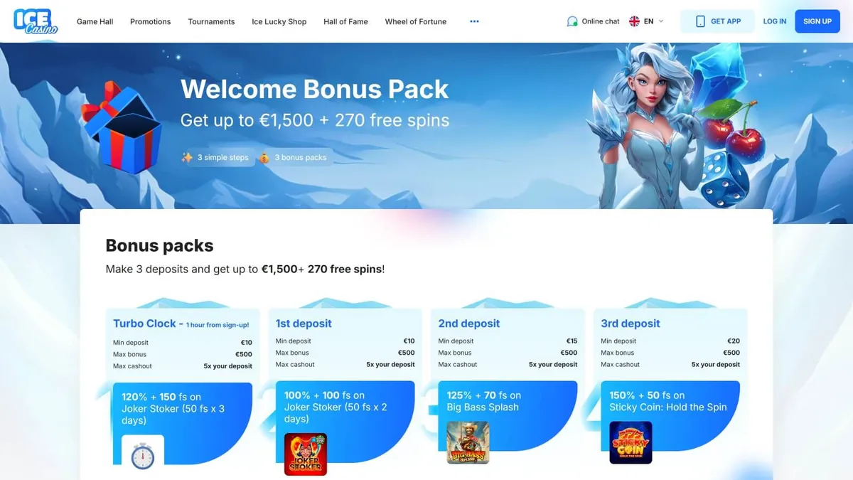 Ice casino welcome bonus