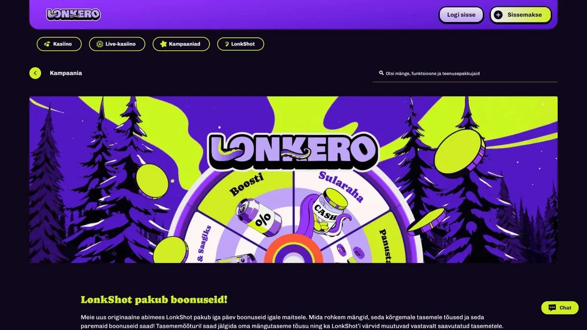 Lonkero kasiino lonkshot kampaania