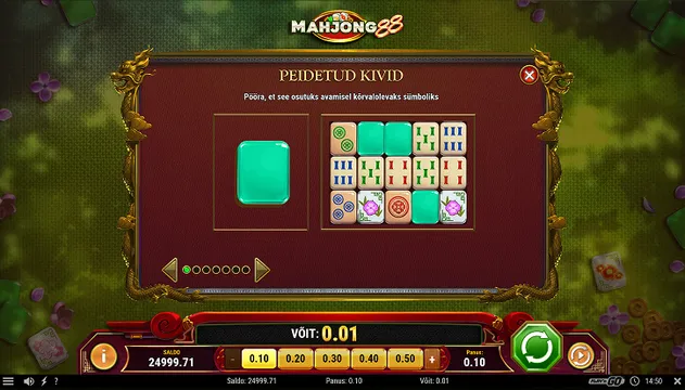 Mahjong88 game screen kivid