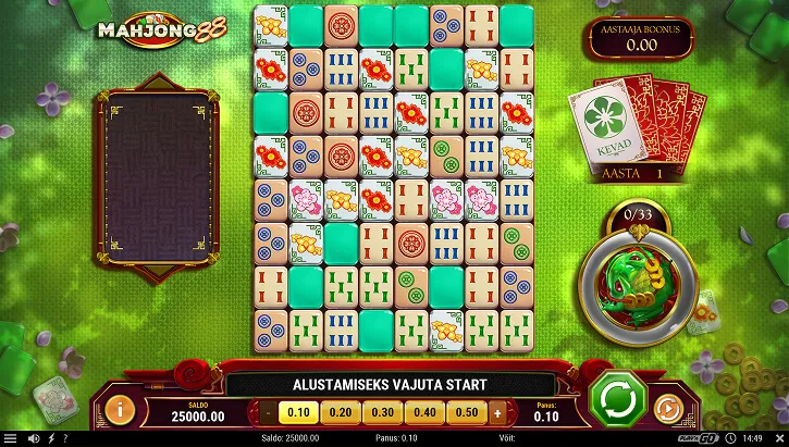 Mahjong88 game EE screen