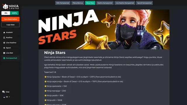 ninja kasiino stars kampaaniad