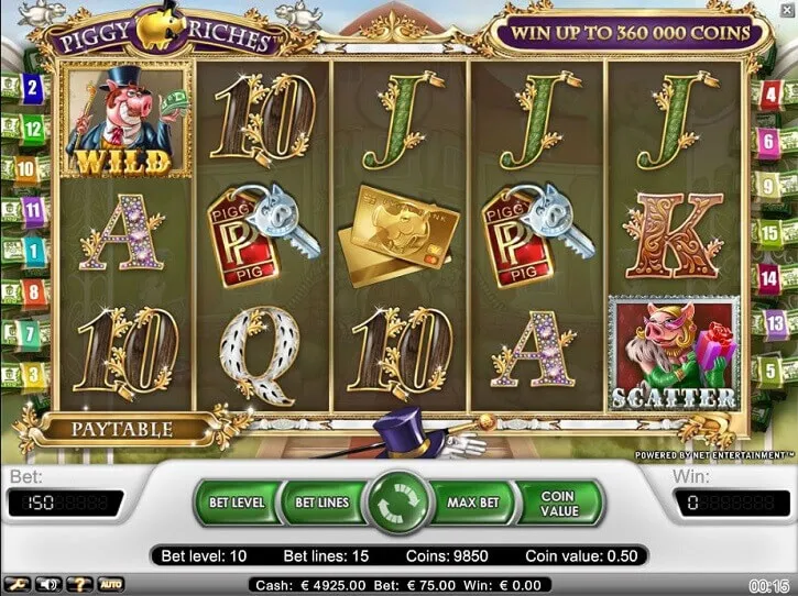 Piggy Riches slot screen