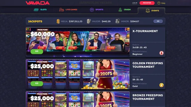 Vavada casino events