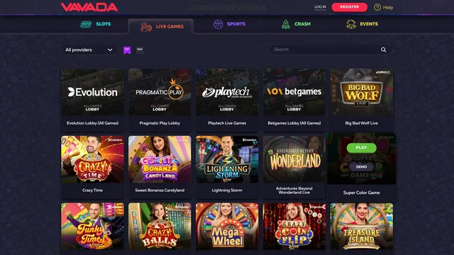 Vavada casino live games