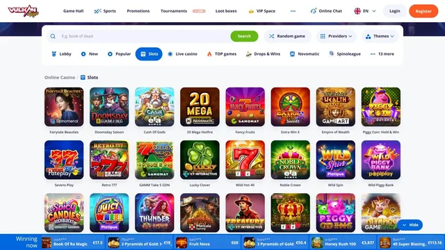 Vulkan Vegas casino slots