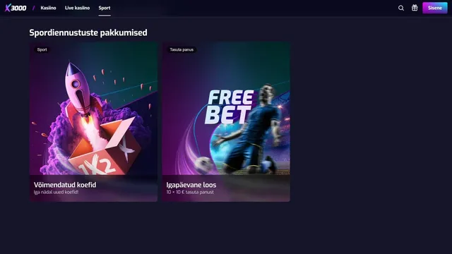 X3000 spordiennustus pakkumised