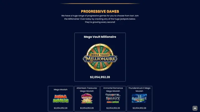 Yukon Gold casino progressive games