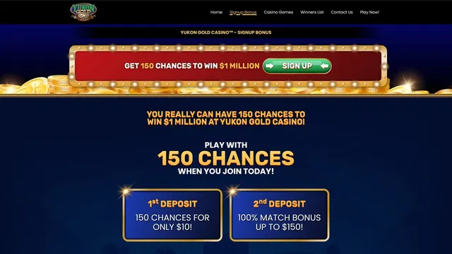 Yukon Gold casino signup bonus