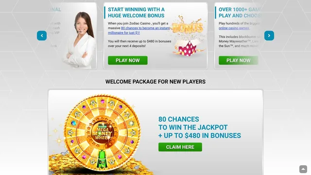 Zodiac casino welcome bonus