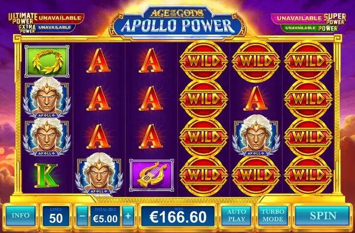 age of the gods apollo power slot screen