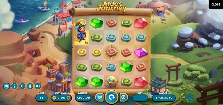 aldos journey slot screen