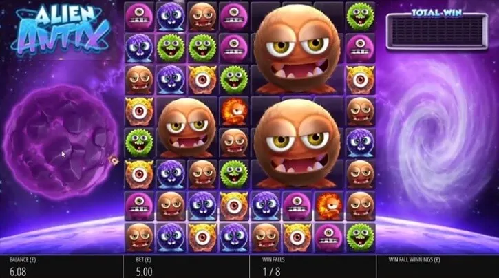 alien antix slot screen