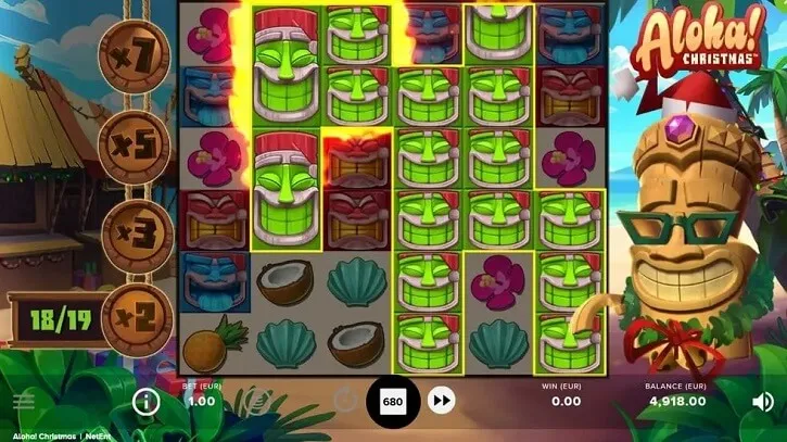 aloha christmas slot screen