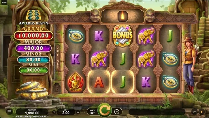 amber sterlings mystic shrine slot screen