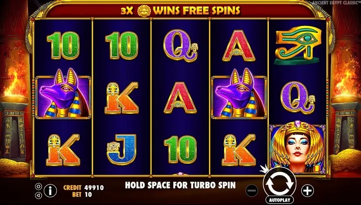 ancient egypt classic slot screen