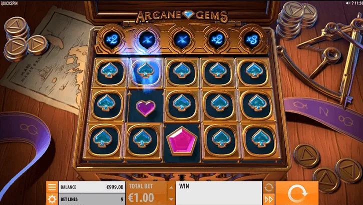 arcane gems slot screen
