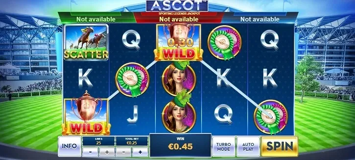 ascot sporting legends slot screen