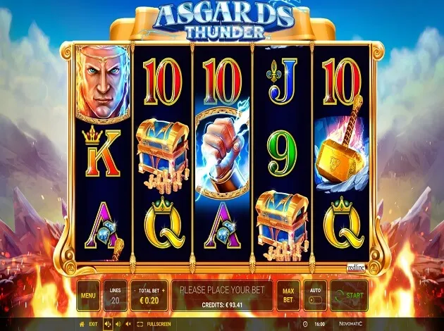 asgards thunder slot screen