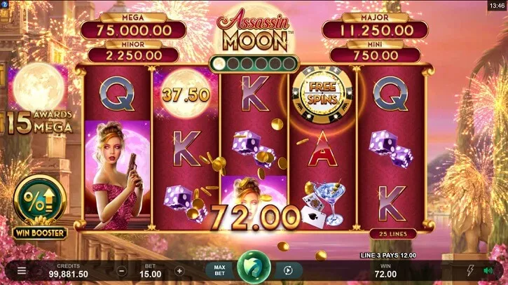 assassin moon slot screen