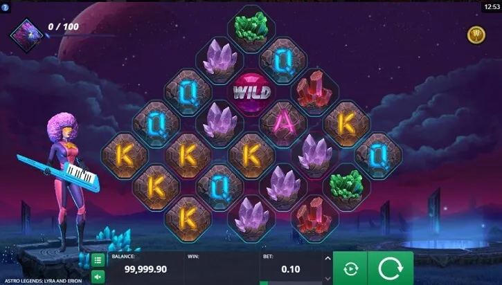 astro legends lyra and erion slot screen