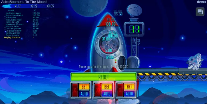 astroboomers game screen
