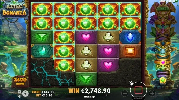 aztec bonanza slot screen