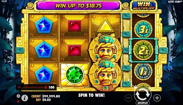 aztec gems slot screen