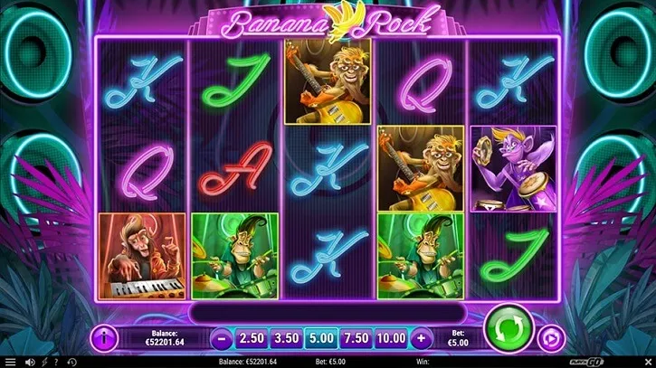 banana rock slot screen