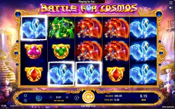 battle for cosmos slot screen