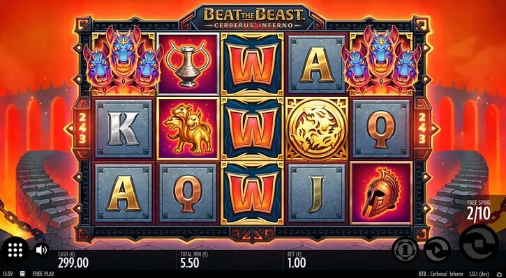 beat the beast cerberus inferno slot screen