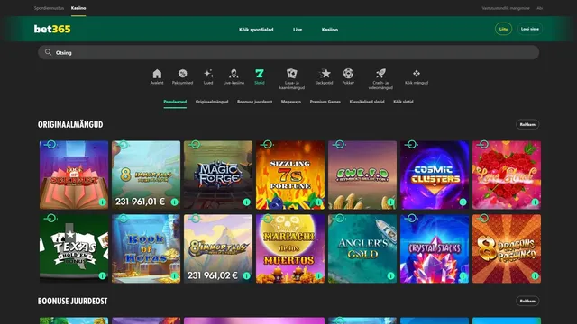 bet365 kasiino slotimängud
