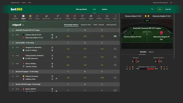 bet365 live spordiennustus