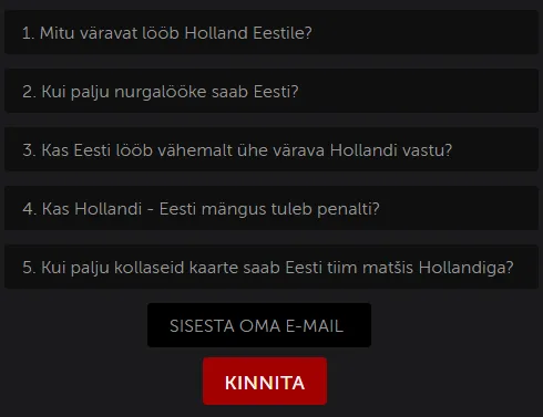 betsafe euro kusimused
