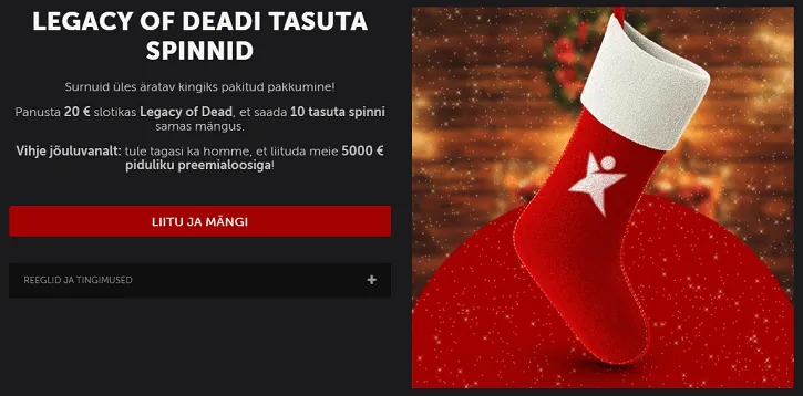 betsafe kasiino daily festive kalender paeva pakkumine