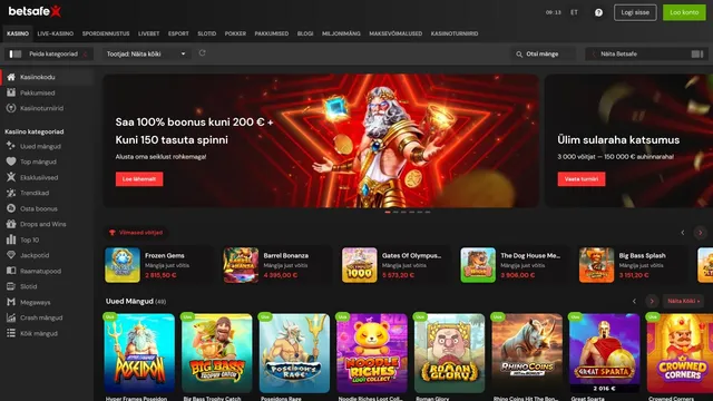 betsafe kasiino slotimängud