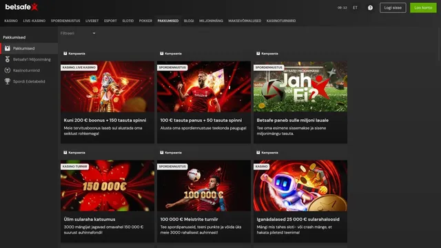 betsafe kasiino kampaaniad